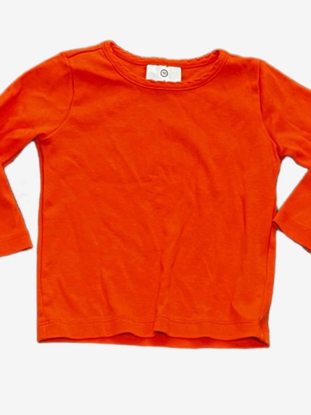 Hanna Andersson Solid Power long sleeved tee in pumpkin orange 🎃